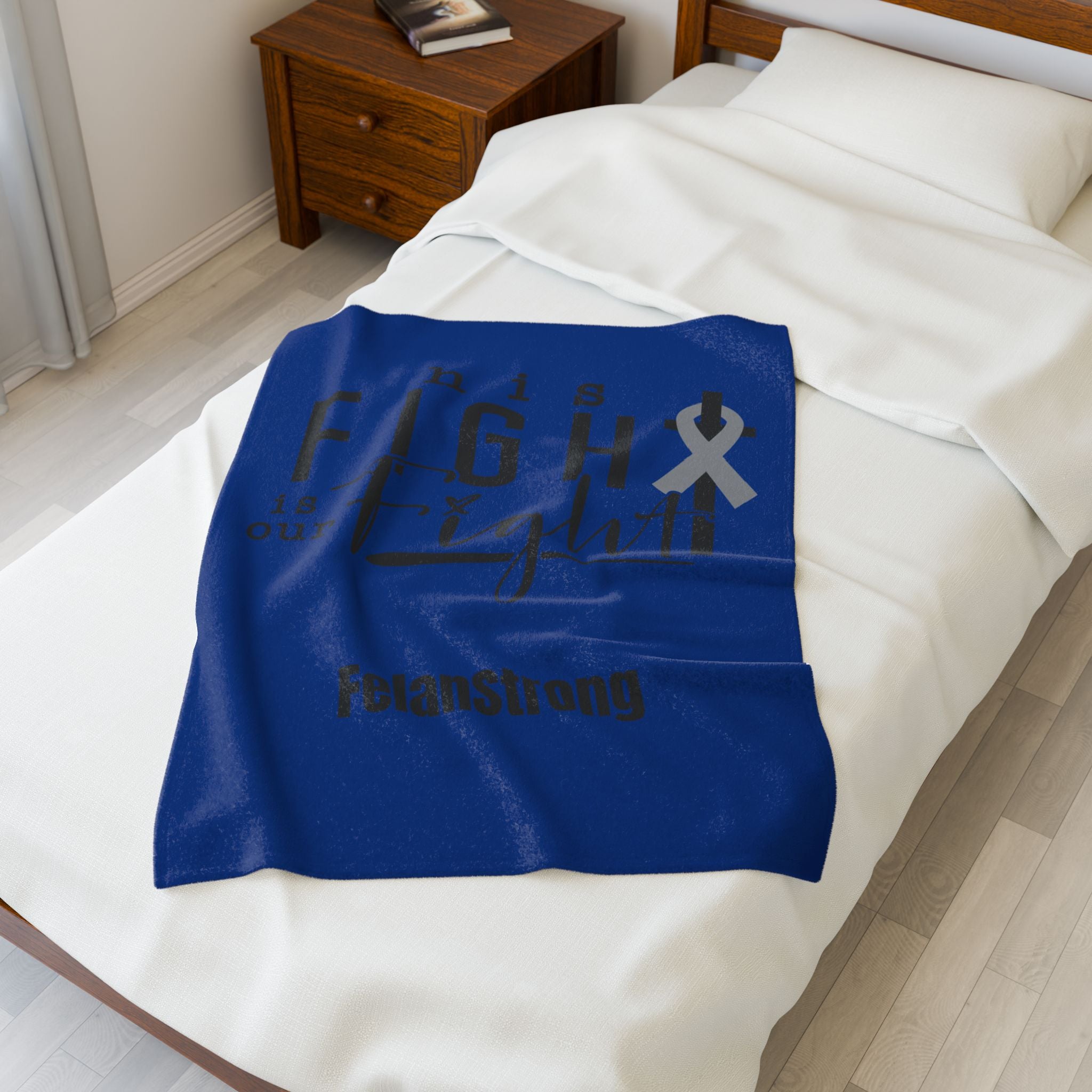 🩵 His Fight Is Our Fight – FelanStrong Blanket